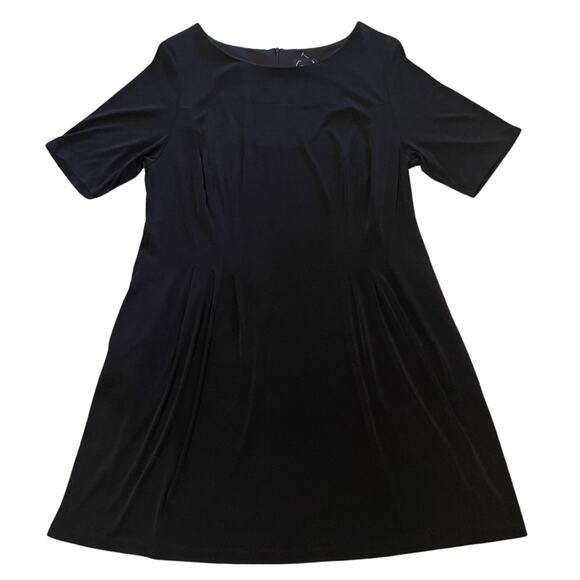 Connected Apparel Women's Plus Little Black Dress Jersey Pockets Comfy size 18W - Picture 5 of 9